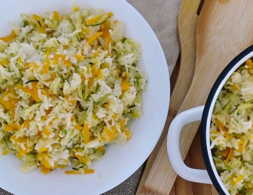 אורז עם גזר וקישואים