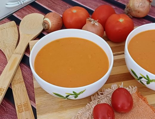 מרק בטטה ועדשים כתומות