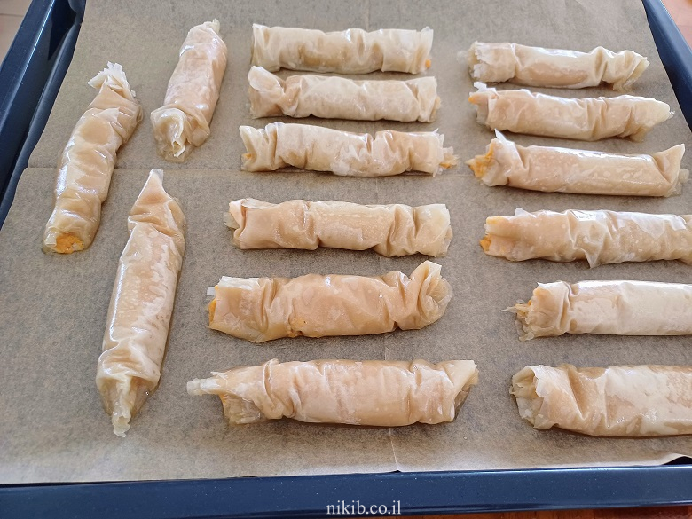 אצבעות פילו במילוי בטטה וגבינות אצבעות פילו במילוי בטטה וגבינות