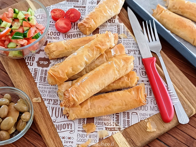 אצבעות פילו במילוי בטטה וגבינות