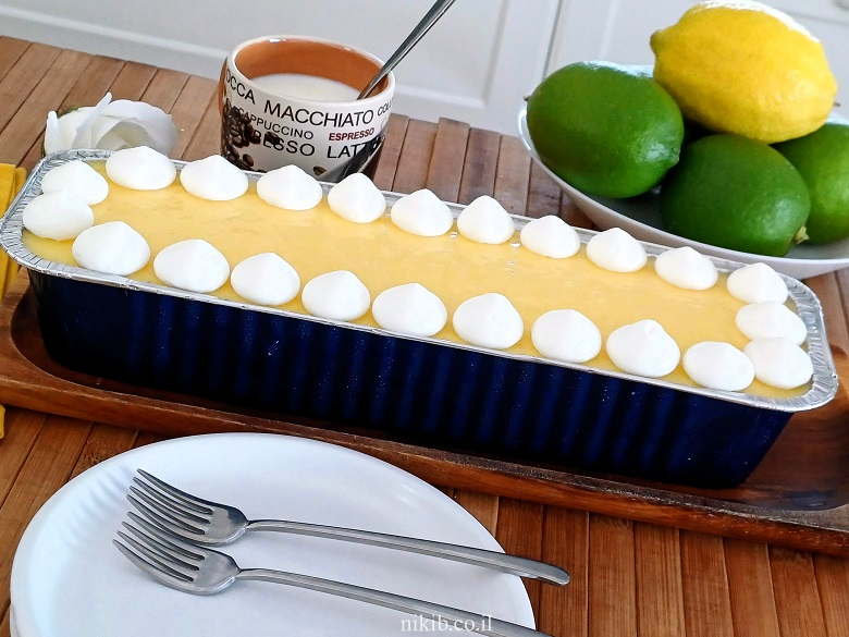 עוגת גבינה משגעת עם קרם לימון