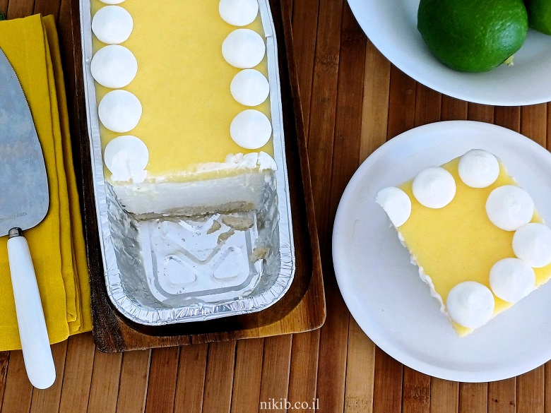 עוגת גבינה משגעת עם קרם לימון
