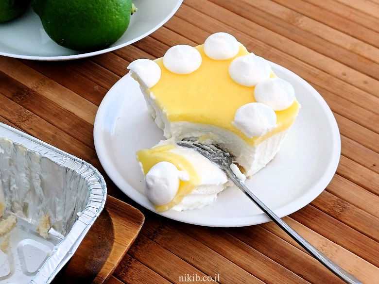 עוגת גבינה משגעת עם קרם לימון