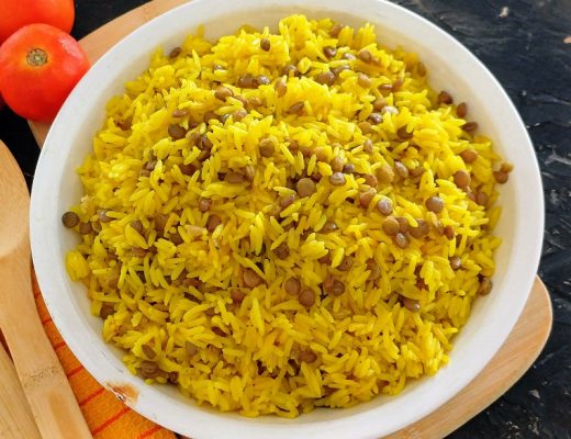 אורז עם עדשים ירוקות