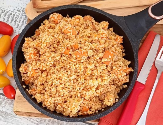 בורגול עם בטטה ובצל