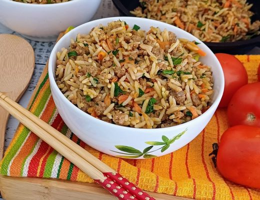 אורז עם בשר טחון