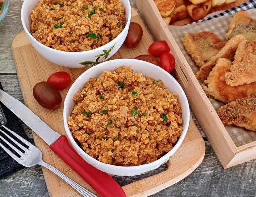 תבשיל קינואה ועדשים