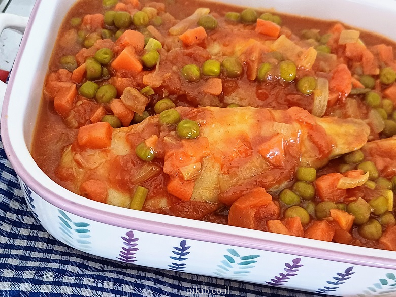 דג ברוטב עגבניות לילדים