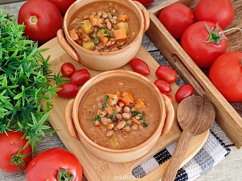 מרק שעועית חורפי צמחוני