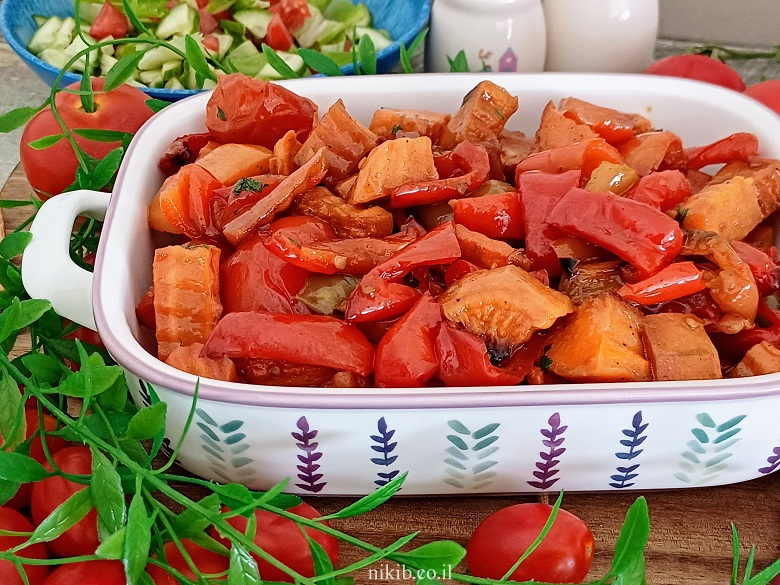 ירקות אפויים בתנור מתכון מעולה