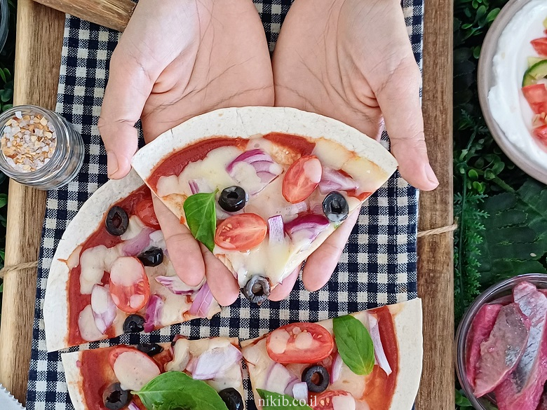 פיצה טורטייה ב - 2 דקות הכנה