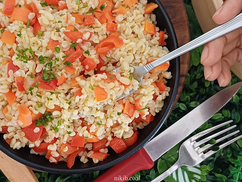מתכון לבורגול עם ירקות