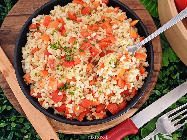 מתכון לבורגול עם ירקות