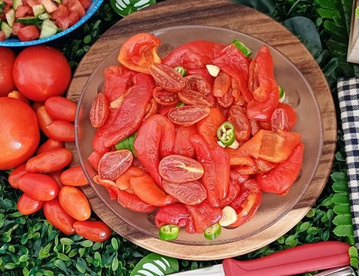 פלפלים קלויים בתנור