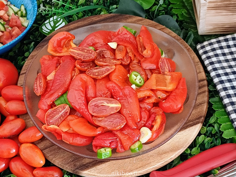 פלפלים קלויים בתנור