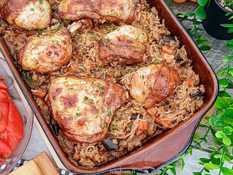 עוף עם אורז בתנור התבשיל המושלם