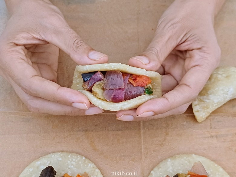 כיסוני בצק ספידי במילוי ירקות כיסוני בצק ספידי במילוי ירקות