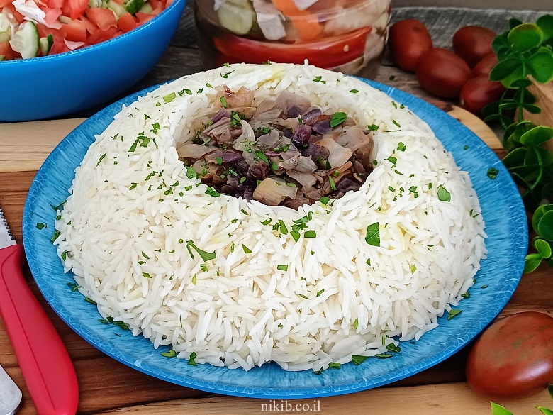 אורז עם בצל מקורמל