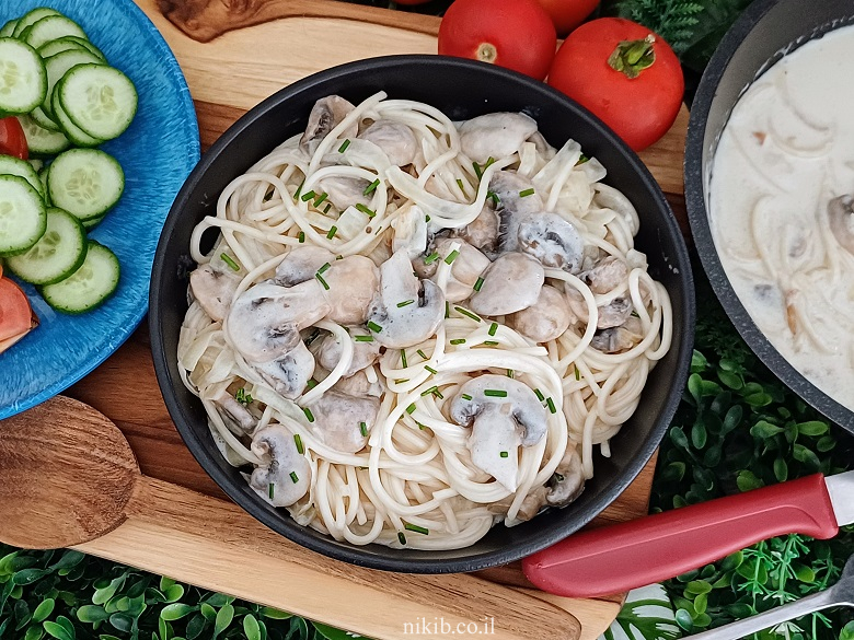 פסטה ברוטב פטריות ושמנת מעולה!