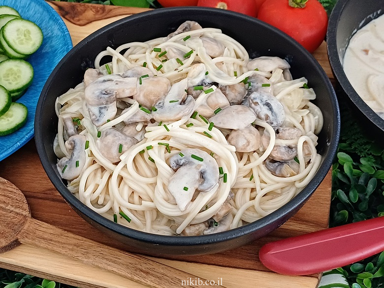 פסטה ברוטב פטריות ושמנת מעולה!