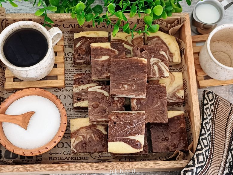 עוגת וניל עם שוקולד