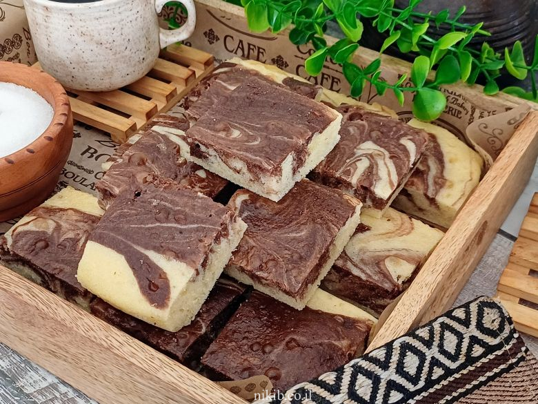 עוגת וניל עם שוקולד