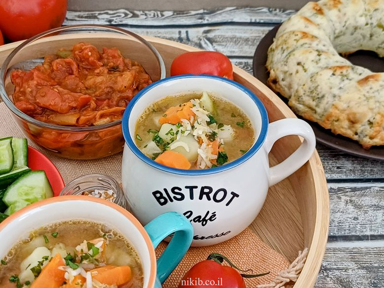 מרק עדשים ואורז