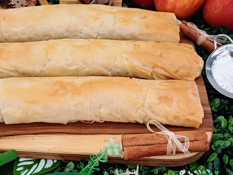 שטרודל תפוחים מבצק פילו