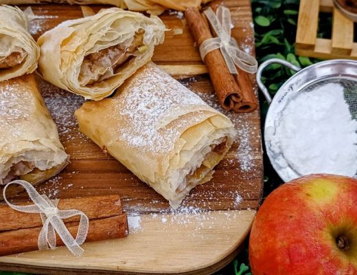 שטרודל תפוחים מבצק פילו