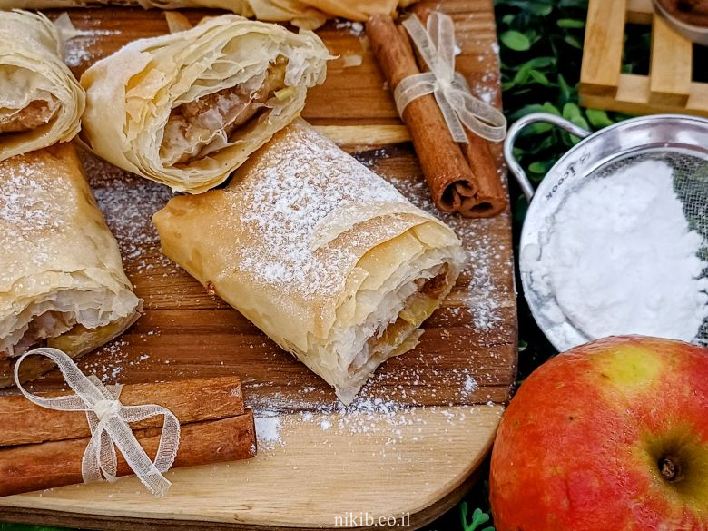 שטרודל תפוחים מבצק פילו