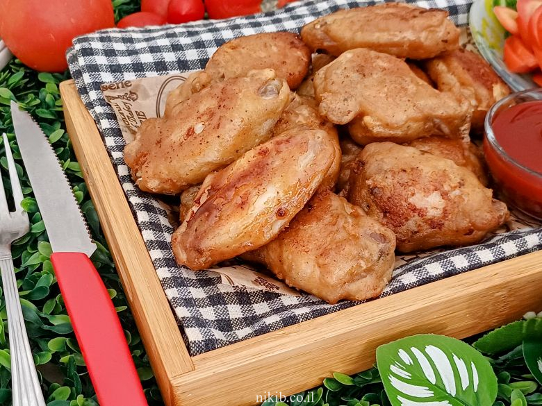 עוף בטמפורה פריך וזהוב