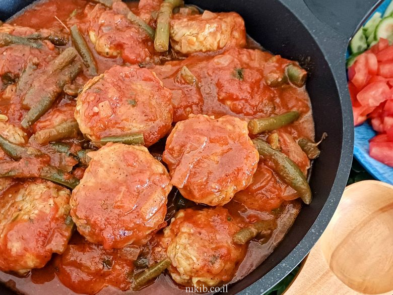 קציצות בשר עם שעועית ירוקה