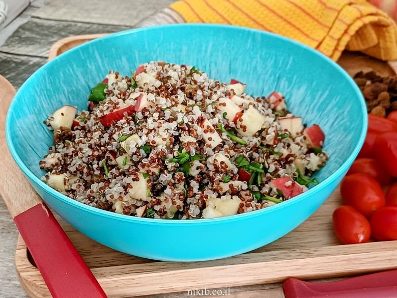 סלט קינואה ותפוחים ומנצח