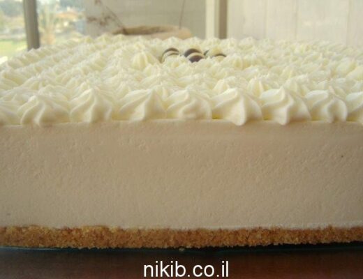 עוגת גבינה ושוקולד לבן