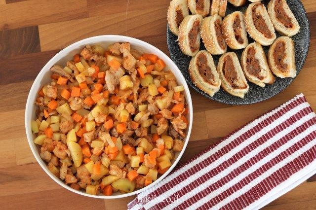 חזה עוף עם ירקות במיקרו