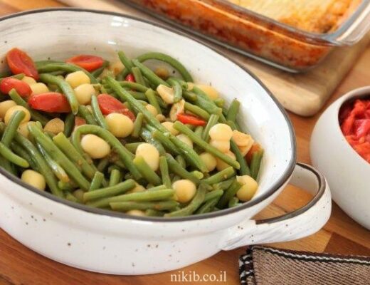 ניוקי מוקפץ עם שעועית