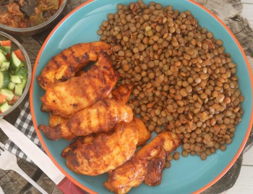 חזה עוף עם עדשים מתכון בריא וקל