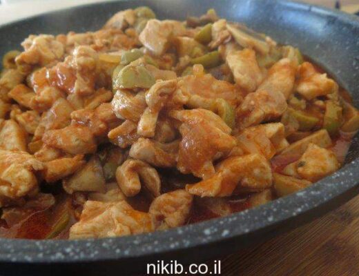 פרגיות עם פטריות וזיתים