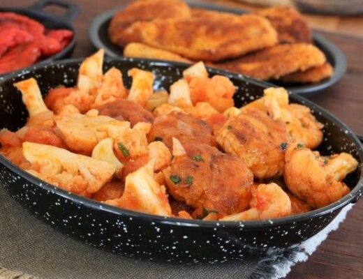 קציצות חזה עוף עם כרובית