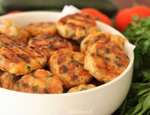 קציצות חזה עוף במחבת פסים