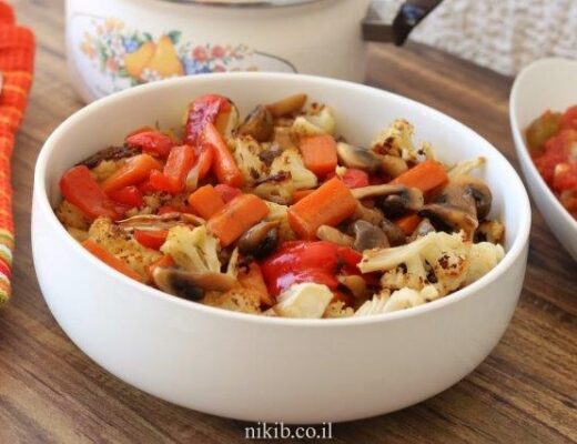 פטריות עם ירקות