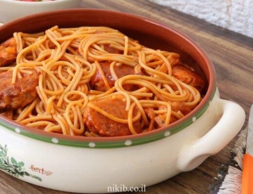 קציצות טונה וספגטי בסיר אחד