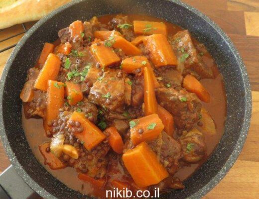 נזיד עדשים ובשר