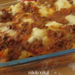 לזניה בשרית עם בשמל