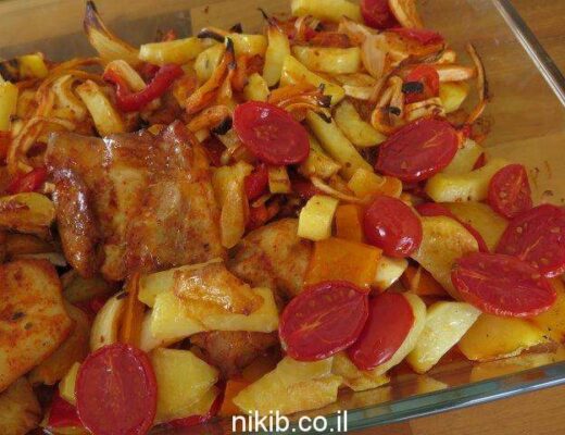 פרגיות וירקות בתנור