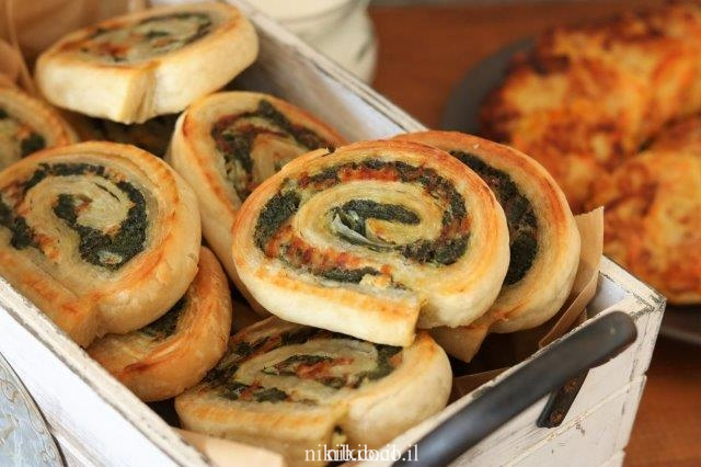 שבלולי תרד וגבינות מהירים