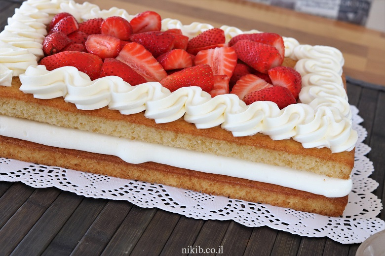 עוגת וניל רכה שילדים אוהבים