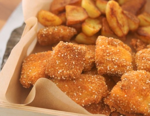 פיש אנד צ'יפס עם ציפוי קריספי שמתפצח בפה