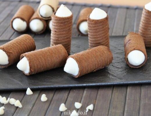 גלילי וופל ממולאים קרם גבינה