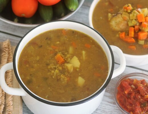 מרק עדשים כתומות וגזר